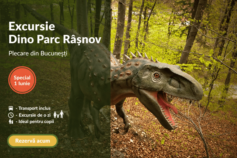 Excursie Dino Parc Râșnov din București | 1 Iunie și excursii pentru copii